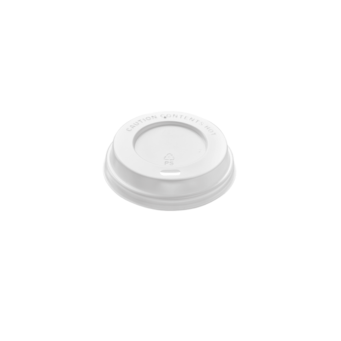 Coperchi 6oz in plastica bianchi con beccuccio