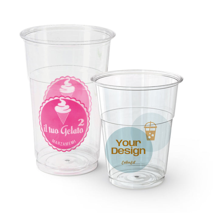 Bicchieri in PET stampa fronte e retro
