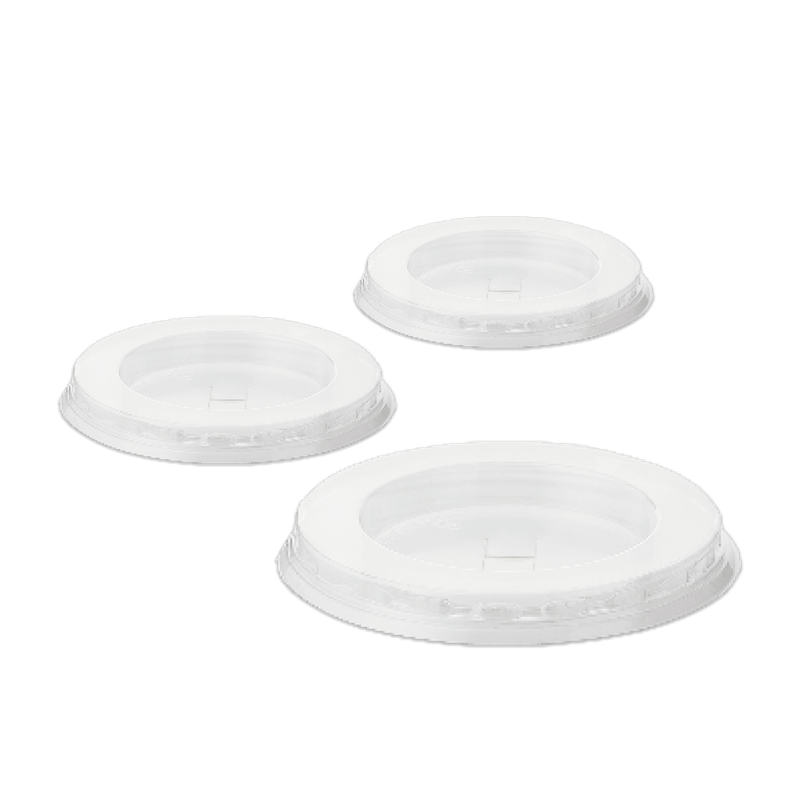 Coperchi in plastica PET piani per bicchieri in plastica