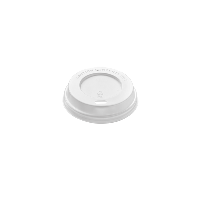 Coperchi 6oz vending in plastica bianchi con beccuccio