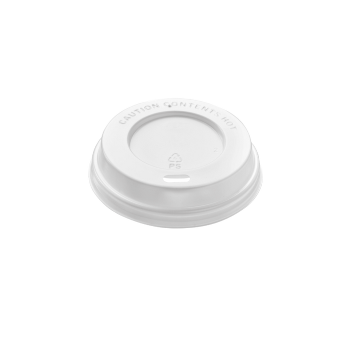 Coperchi 12 e 16 oz in plastica bianchi con beccuccio