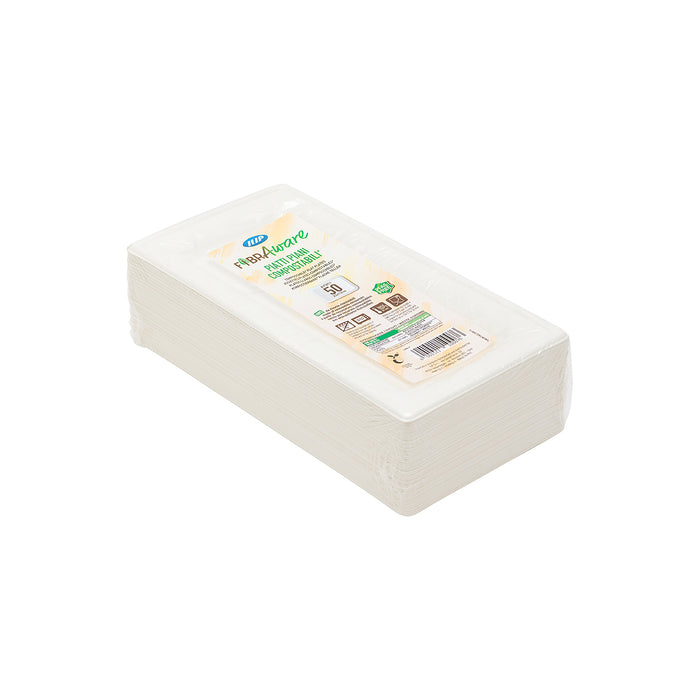 Piatti rettangolari 260x13 mm polpa di cellulosa