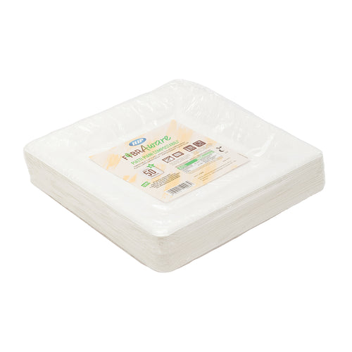 Piatti quadrati 262x262 mm polpa di cellulosa