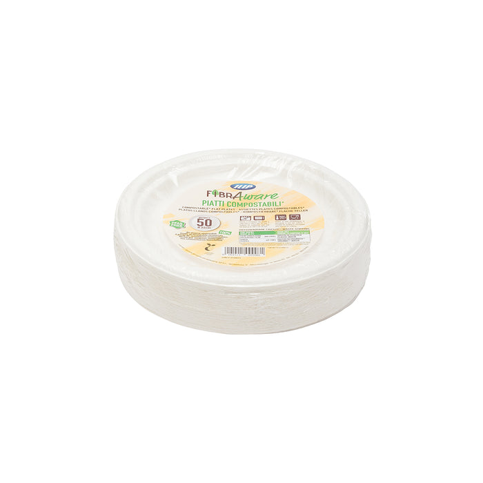 Piatti piani Ø 220 mm polpa di cellulosa