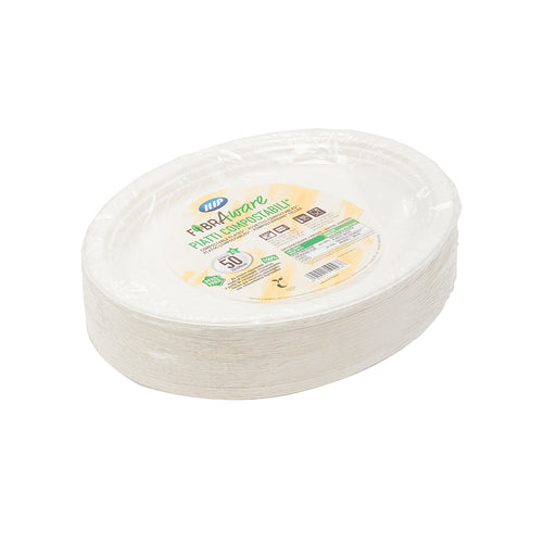 Piatti ovali 318x255 mm polpa di cellulosa