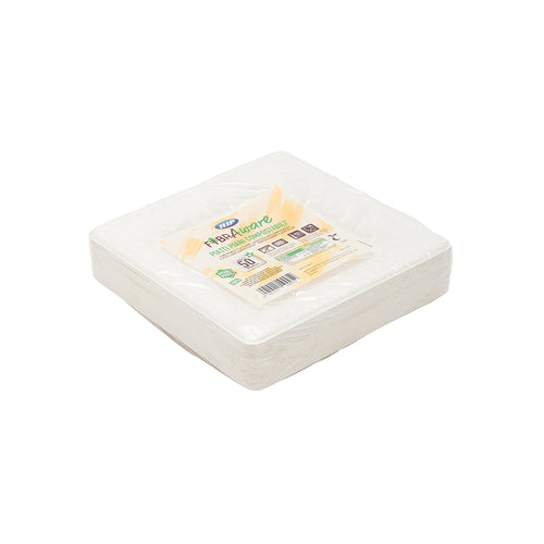 Piatti quadrati 200x200 mm polpa di cellulosa