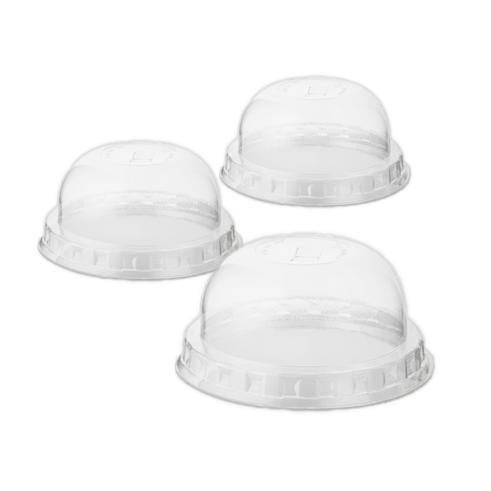 Coperchi 12/16 oz in plastica a cupola PET
