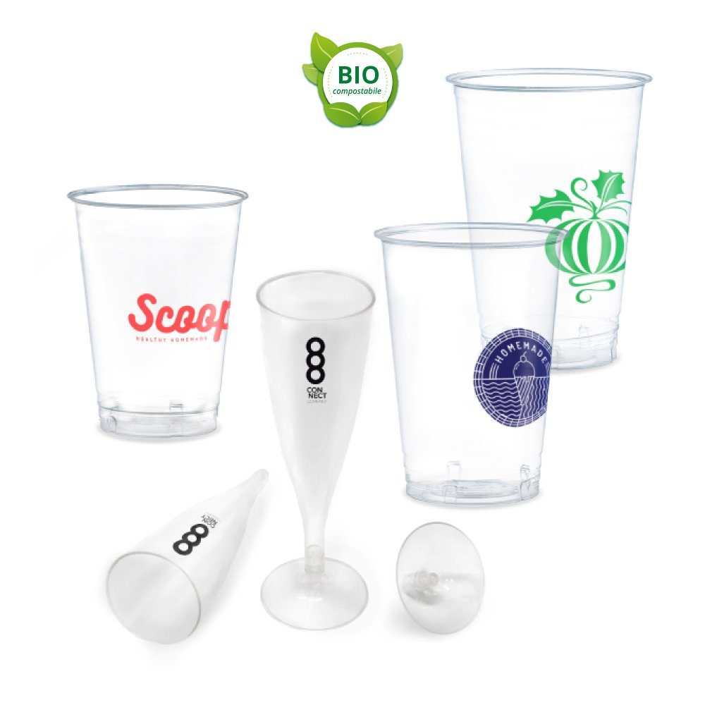 Bicchieri bioplastica compostabile PLA